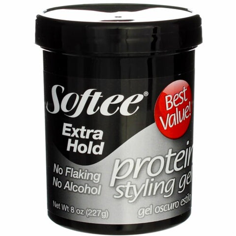 SOFTEE Drk Protein Styling Gel Extra Hold  8oz  #100