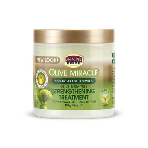 African Pride Olive Miracle Anti-Breakage & Growth Formula Strengthening Treatment,  6oz