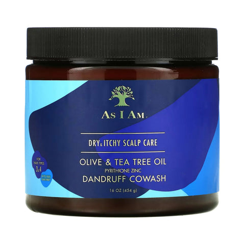 AS I AM Olive and Tea Tree Oil Dry & Itchy Scalp Care  Dandruff Co-Wash  16oz