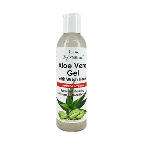 By Natures’ Rose Water Aloe Vera Gel With Witch Hazel  6oz