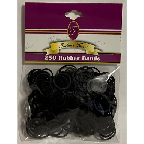 TF037 Black Rubber Bands 250 ct