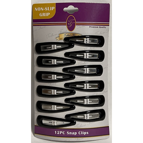 TF9878 12pc Snap Clips Blk