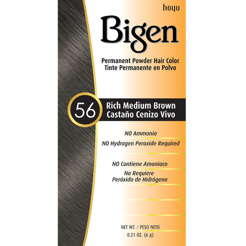 Bigen Permanent Powder Hair Color Rich Medium Brown # 56